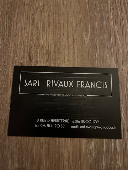 Rivaux Francis Sarl, Menuisier à Bucquoy