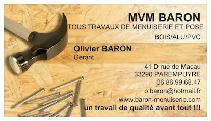 M.V.M BARON, Menuisier à Parempuyre