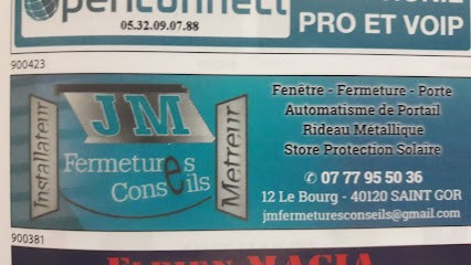 JM FERMETURES CONSEILS, Menuisier à Saint-Gor