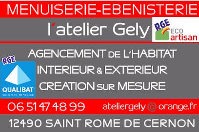 Atelier Gely, Menuisier à Saint-Rome-de-Cernon