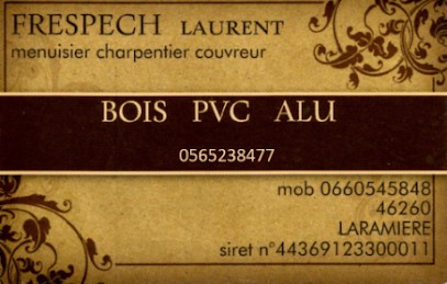 Frespech Laurent, Menuisier à Laramière